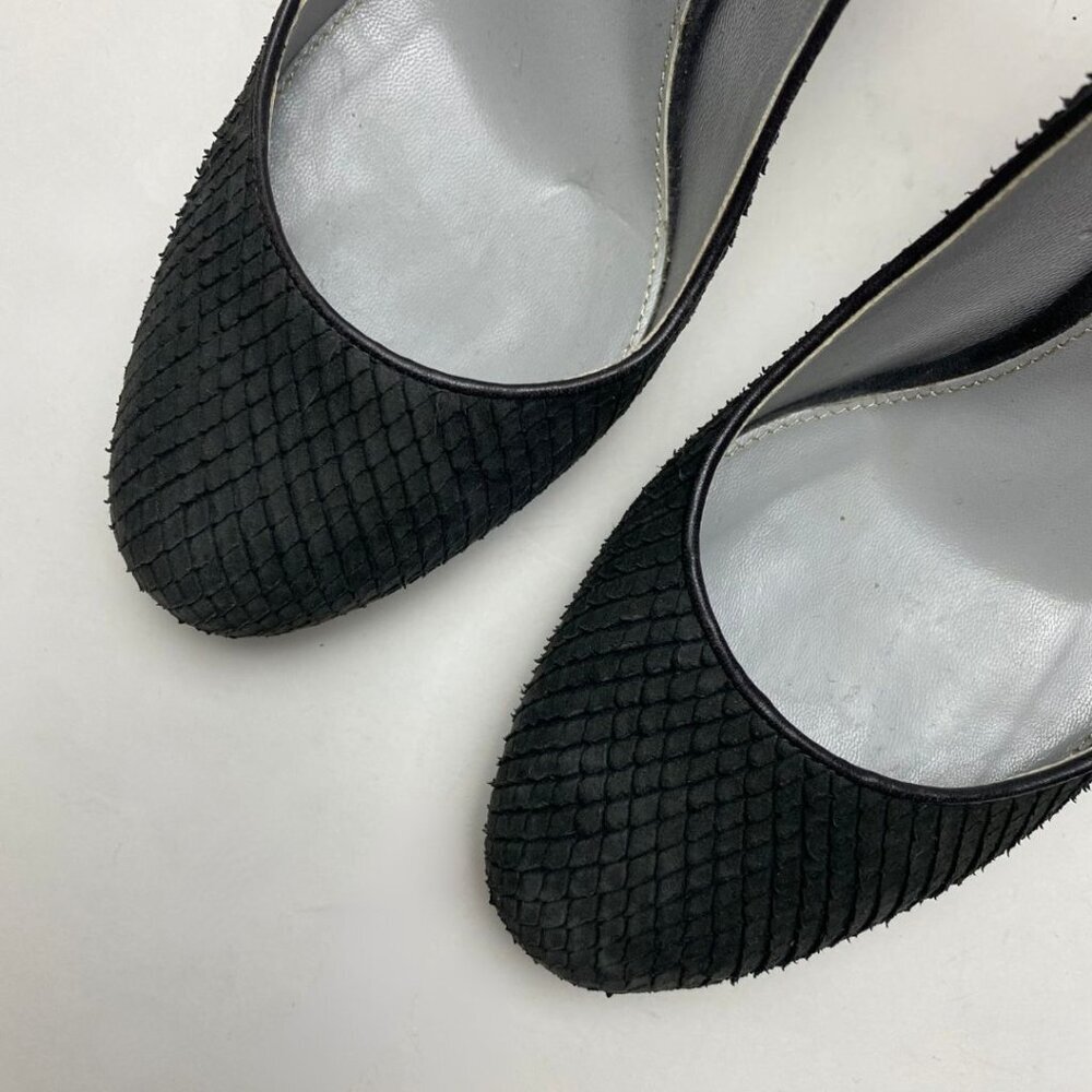 SERGIO ROSSI Black Snakeskin Pumps Size 38.5 - Picture 2 of 9
